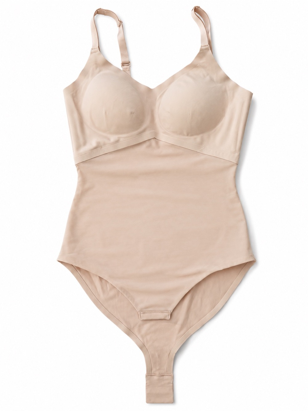 Honeylove Seamless Nude Shaping Bodysuit with Built-In Cups